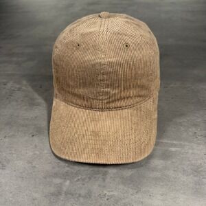 Corduroy Baseball Hat Cap Adjustable‎ Strap Tan Brown Casual Everyday Mens Punk